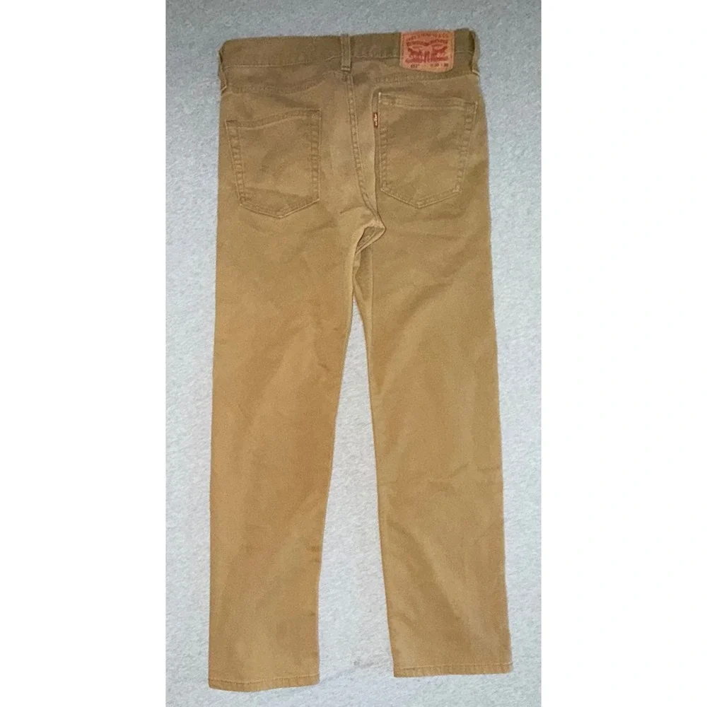 Levi 513 Mens Slim Straight Jeans Pants Khaki Tan Size 30x30 Workwear Streetwear